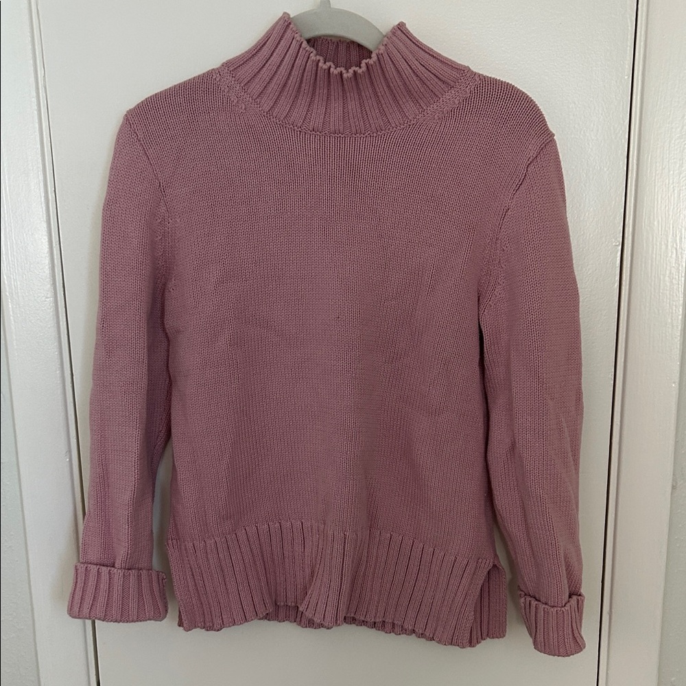 J. Crew Pink Turtleneck Sweater